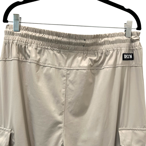 Brooklyn Athletics Mens Jogger Pants Stretch Beige Size Large Drawstring Waist - Picture 7 of 9